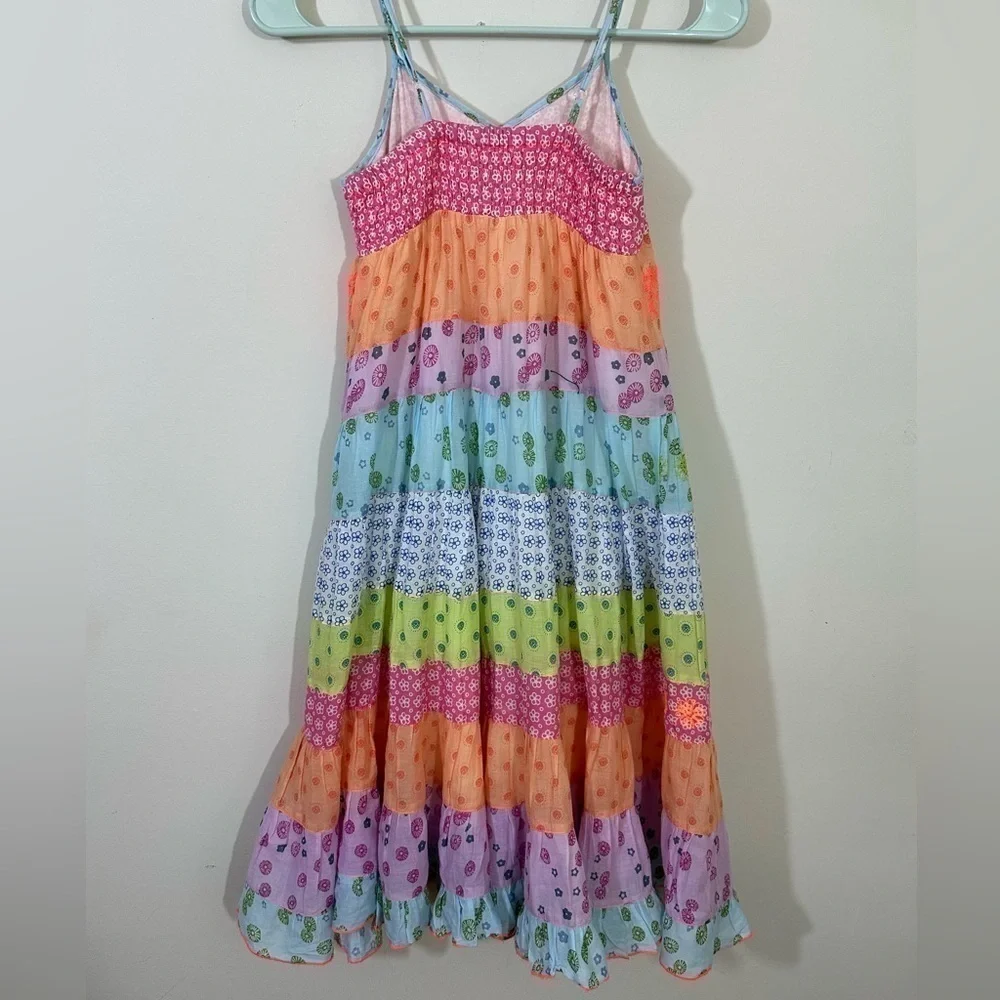 Mini & Maggi sz 7-8 dress summer style full style mixed media skirt